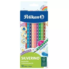   Pelikan: Silverino 12 darabos színes ceruza háromszögletű