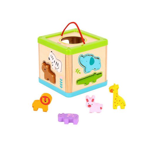 Tooky Toy - Fa formaválogató doboz - állatok