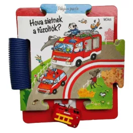 Puzzle és pálya - Hova sietnek a tűzoltók?