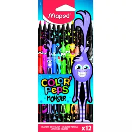   MAPED: Color Peps Monster színes ceruza készlet - háromszögletű 12 db