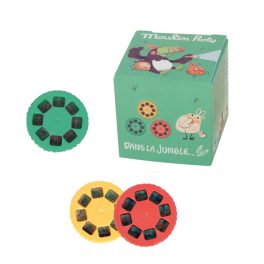   Moulin Roty - Diavetítő lámpák - 3 db lemez dobozban mesevetítőbe - Dzsungel