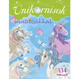 Unikornisok matricákkal - zöld