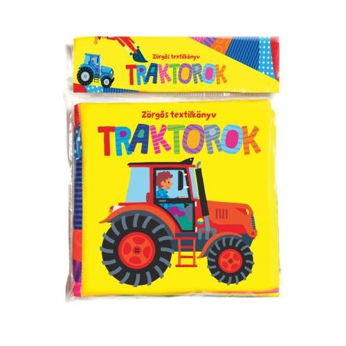Zörgős textilkönyv - Traktorok