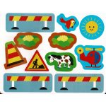 Táskás kifestő matricákkal - Munkagépek