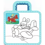 Füles kifestő matricákkal - 2. Repülő