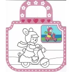 Füles kifestő matricákkal - 3. Babakocsi