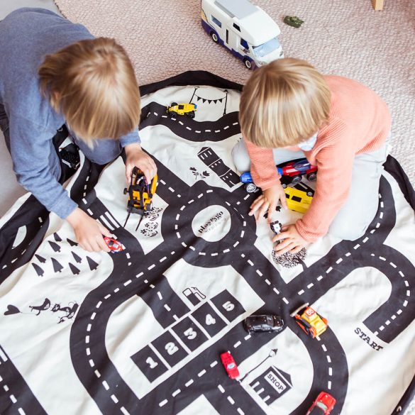 Play&Go - Játék tároló zsák - autópálya