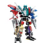 QMAN 1412 készségfejlesztő építőjáték - 6 az 1-ben Árész a szuper robot