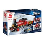 QMAN 42101 készségfejlesztő építőjáték - 3 az 1-ben Gőzmozdony, Motorkerékpár vagy Úthenger