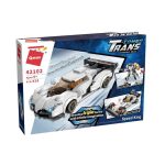 QMAN 42102 készségfejlesztő építőjáték - 3 az 1-ben Sportkocsi, Robor, Versenyautó