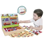 2IN1 mágneses puzzle - Munkagépek 75 db-os