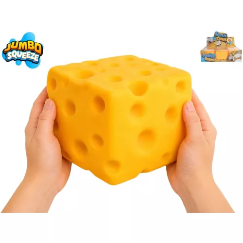 Óriás Squishy sajt nyújtható figura - 10 cm