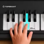 TOPBRIGHT okos játék zongora (fekete)