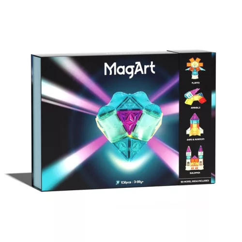 TOPBRIGHT MagArt mágneses építőkészlet 110 db-os