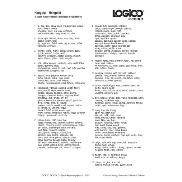 LOGICO Piccolo feladatkártyák - Nyelvi képességfejlesztő: Hangoló - hangolló