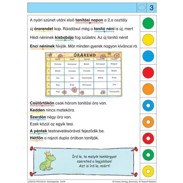 LOGICO Piccolo feladatkártyák - Szövegértés: Szavak, mondatok, beszédhelyzetek