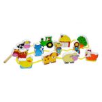 Viga Toys - Fűzőcske dobozban (farmos)