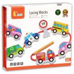 Viga Toys - Fűzőcske dobozban (járműves)