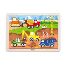Viga Toys - 24 db-os puzzle (munkagépek)