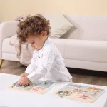 Viga Toys - Fogantyús puzzle - állatok (polarB)