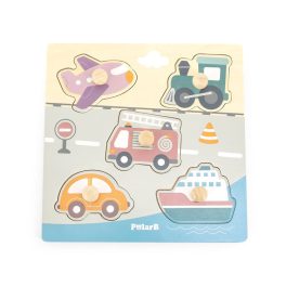 Viga Toys - Fogantyús puzzle - járművek (polarB)