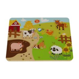 Viga Toys - Hangot adó állatos puzzle
