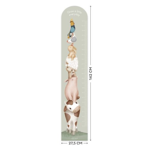 Little Dutch magasságmérő falmatrica Little Farm