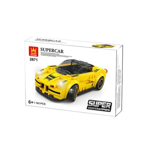 WANGE LEGO-kompatibilis építőjáték - Supercar sárga sportkocsi