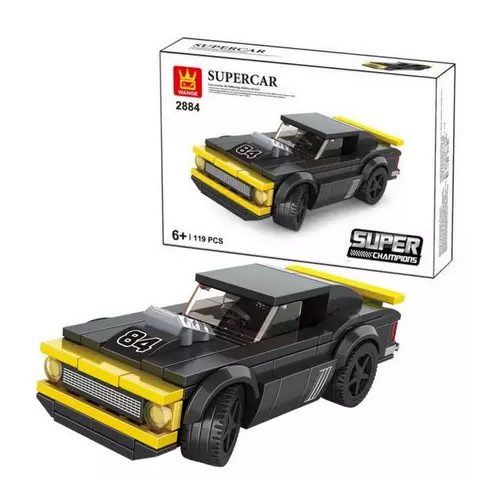 WANGE LEGO-kompatibilis építőjáték - Supercar fekete/sárga