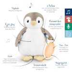 Zazu – PHOEBE babanyugtató plüsspingvin éjjeli fénnyel és hangrögzítővel
