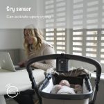 Zazu – ROXY babakocsi-ringató sírásérzékelővel, FEKETE