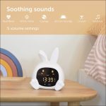 Zazu - SARAH nyuszi alvástréner éjjeli fénnyel és nyugtató dallamokkal, FEHÉR