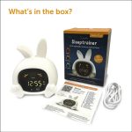 Zazu - SARAH nyuszi alvástréner éjjeli fénnyel és nyugtató dallamokkal, FEHÉR