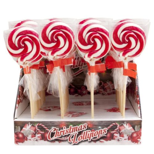 Lollipop - piros- fehér Hurrikán nyalóka 16g 