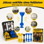 Tossit Starter Pack – Kék, Sárga | Szilikon Tapadókorongos Darts Játék 2 Főre | 7 Játékmód